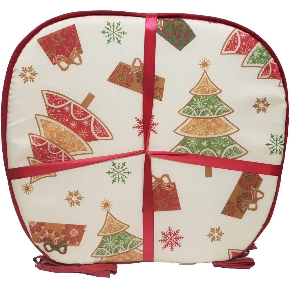 SET OF 4 KITCHEN CHAIR PADS CUSHIONS w/ties, 15